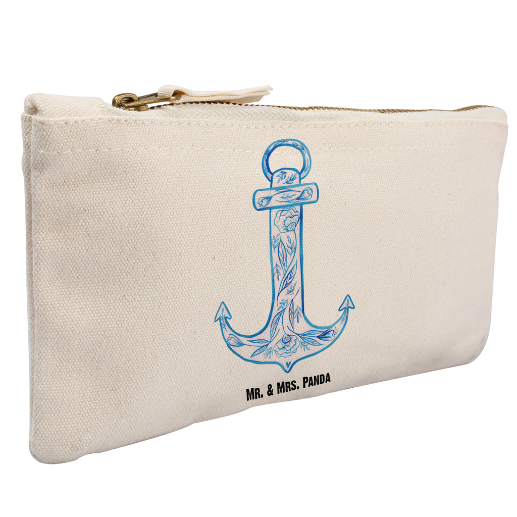 Schminktasche Anker Blau Schminktasche, Kosmetiktasche, Kosmetikbeutel, Stiftemäppchen, Etui, Federmappe, Makeup, XXL, Schminketui, Kosmetiketui, Schlamperetui, Tiermotive, Gute Laune, lustige Sprüche, Tiere