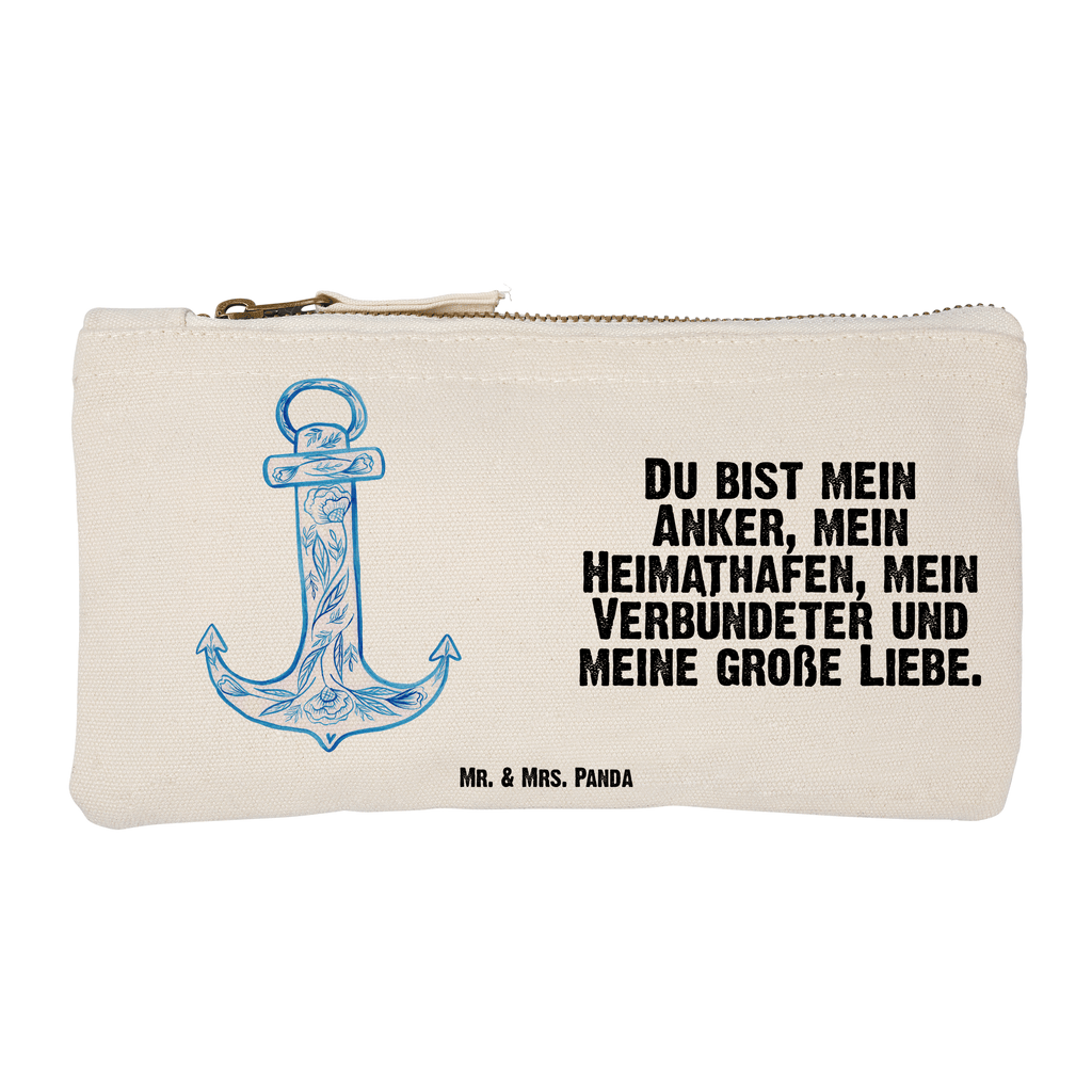 Schminktasche Anker Blau Schminktasche, Kosmetiktasche, Kosmetikbeutel, Stiftemäppchen, Etui, Federmappe, Makeup, XXL, Schminketui, Kosmetiketui, Schlamperetui, Tiermotive, Gute Laune, lustige Sprüche, Tiere