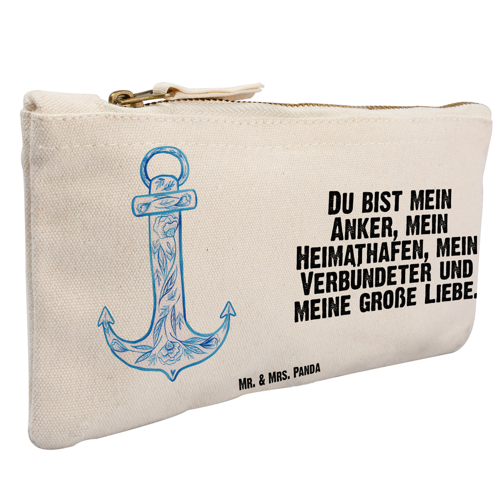 Schminktasche Anker Blau Schminktasche, Kosmetiktasche, Kosmetikbeutel, Stiftemäppchen, Etui, Federmappe, Makeup, XXL, Schminketui, Kosmetiketui, Schlamperetui, Tiermotive, Gute Laune, lustige Sprüche, Tiere