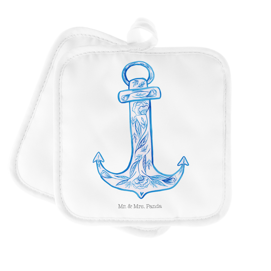 2er Set Topflappen  Anker Blau Topflappen, Topfuntersetzer, Ofenhandschuh, Topflappen Set, Topflappen lustig, Topflappen mit Spruch, Tiermotive, Gute Laune, lustige Sprüche, Tiere