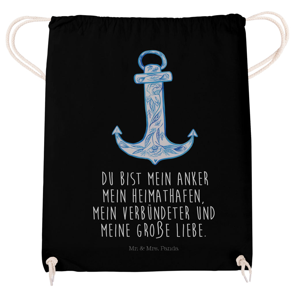 Sportbeutel Anker Blau Turnbeutel, Beutel, Sporttasche, Tasche, Stoffbeutel, Tiermotive, Gute Laune, lustige Sprüche, Tiere