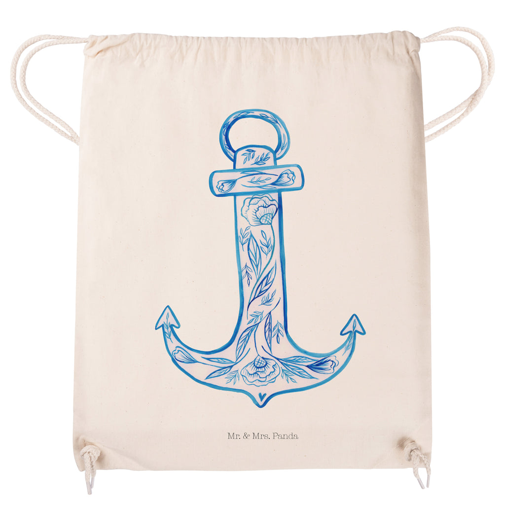 Sportbeutel Anker Blau Turnbeutel, Beutel, Sporttasche, Tasche, Stoffbeutel, Tiermotive, Gute Laune, lustige Sprüche, Tiere