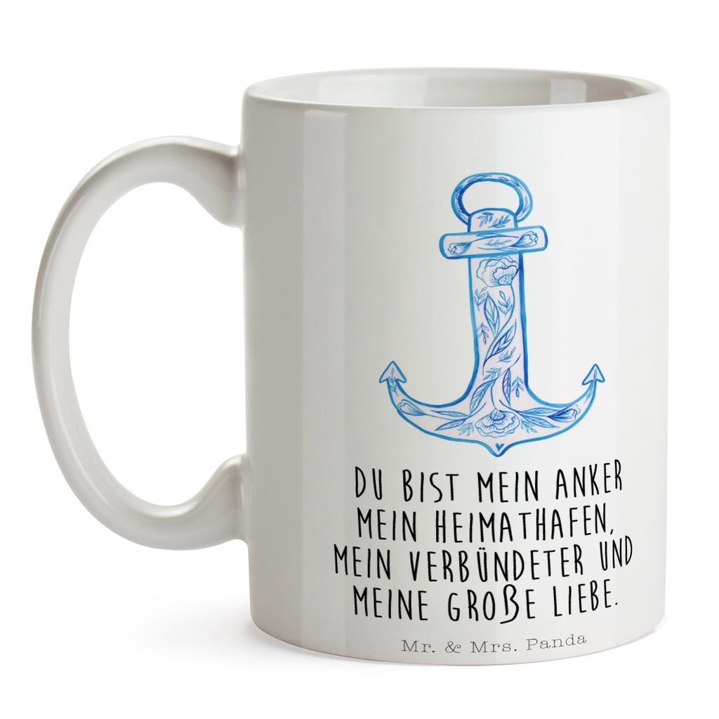Tasse Anker Blau  Becher, Kaffeetasse, Kaffeebecher, Tee, Frühstück, Büro  süße Tiermotive, gute Laune, lustige Sprüche, Tiere