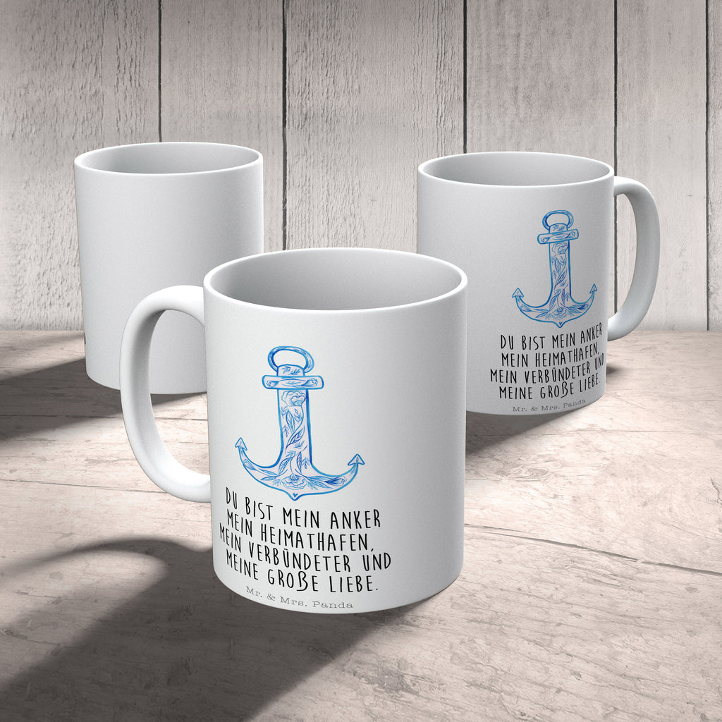 Tasse Anker Blau  Becher, Kaffeetasse, Kaffeebecher, Tee, Frühstück, Büro  süße Tiermotive, gute Laune, lustige Sprüche, Tiere