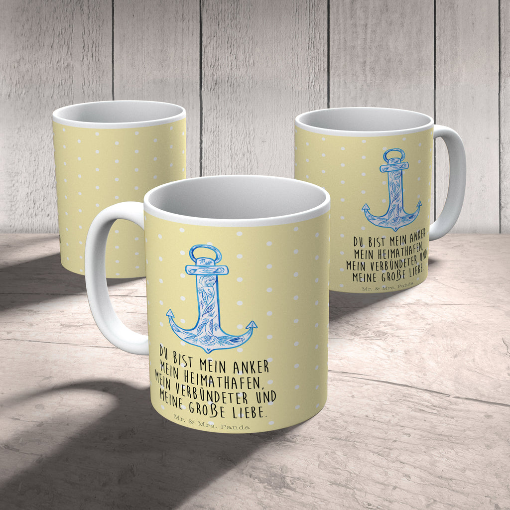 Tasse Anker Blau  Becher, Kaffeetasse, Kaffeebecher, Tee, Frühstück, Büro  süße Tiermotive, gute Laune, lustige Sprüche, Tiere
