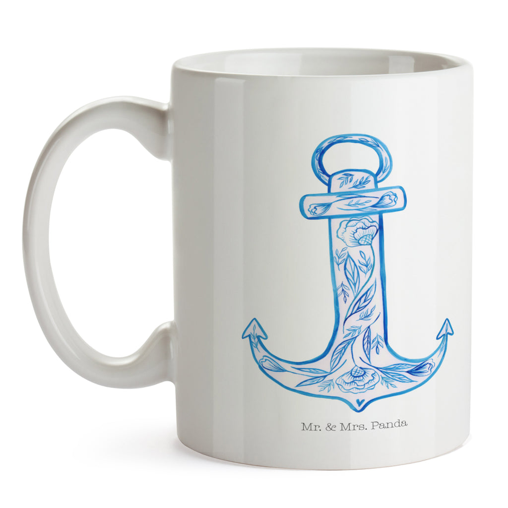 Tasse Anker Blau  Becher, Kaffeetasse, Kaffeebecher, Tee, Frühstück, Büro  süße Tiermotive, gute Laune, lustige Sprüche, Tiere