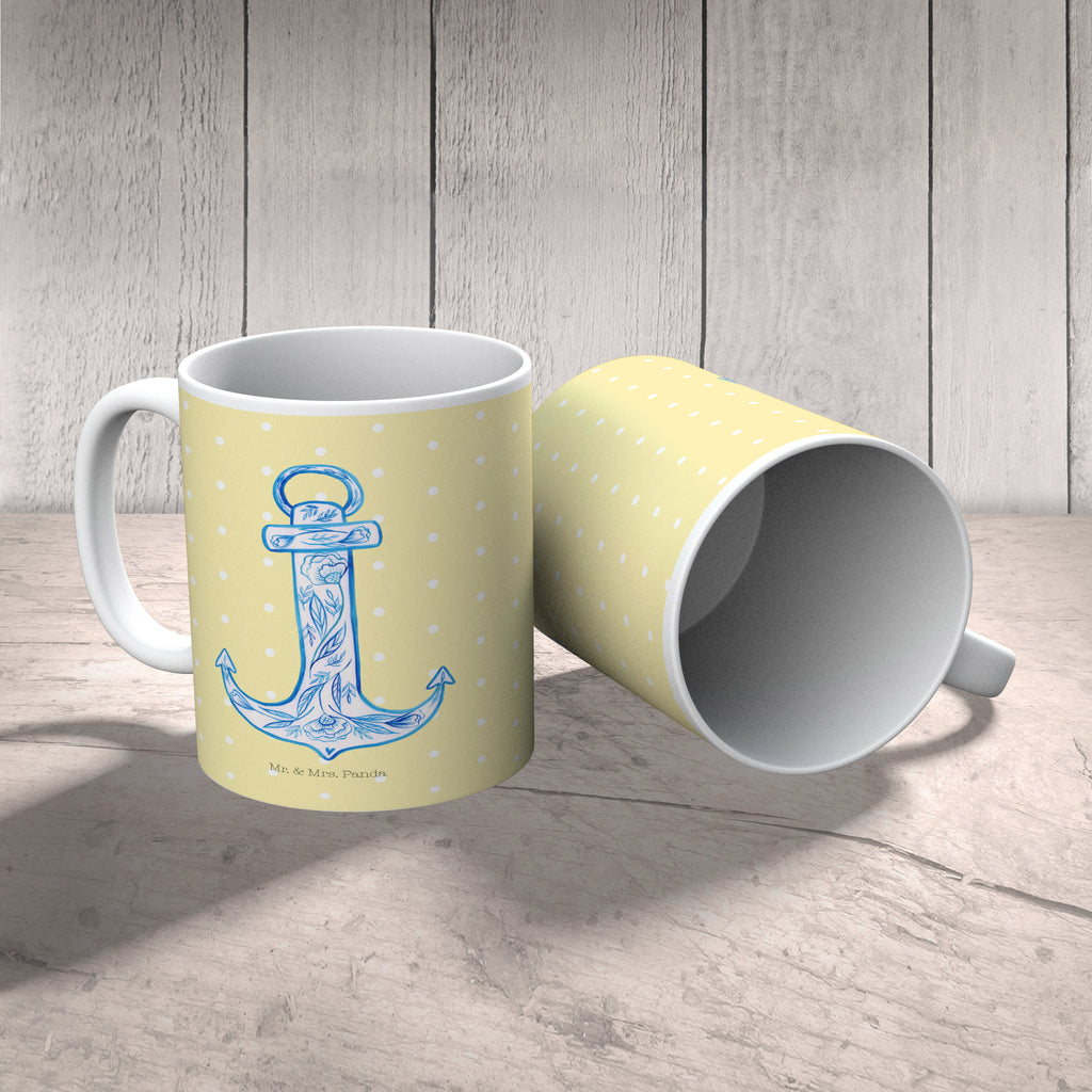 Tasse Anker Blau  Becher, Kaffeetasse, Kaffeebecher, Tee, Frühstück, Büro  süße Tiermotive, gute Laune, lustige Sprüche, Tiere