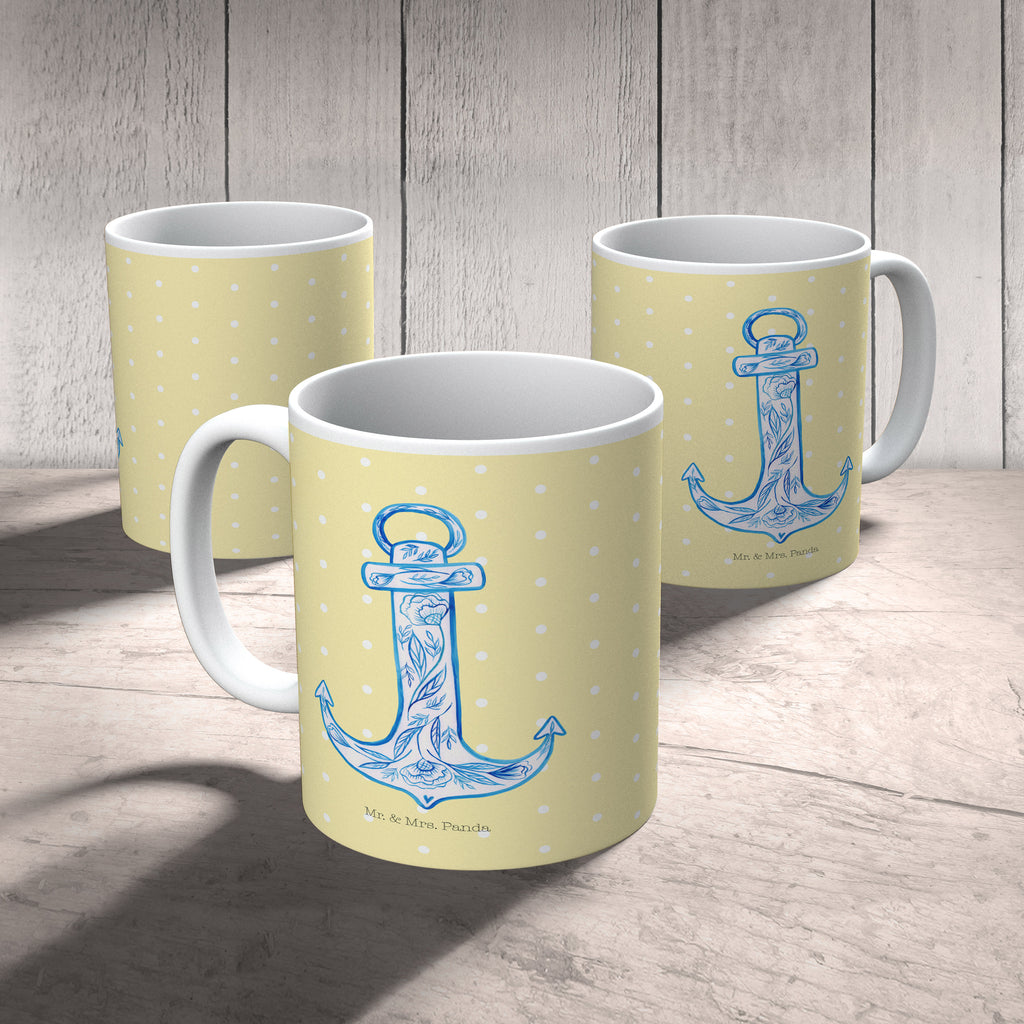 Tasse Anker Blau  Becher, Kaffeetasse, Kaffeebecher, Tee, Frühstück, Büro  süße Tiermotive, gute Laune, lustige Sprüche, Tiere