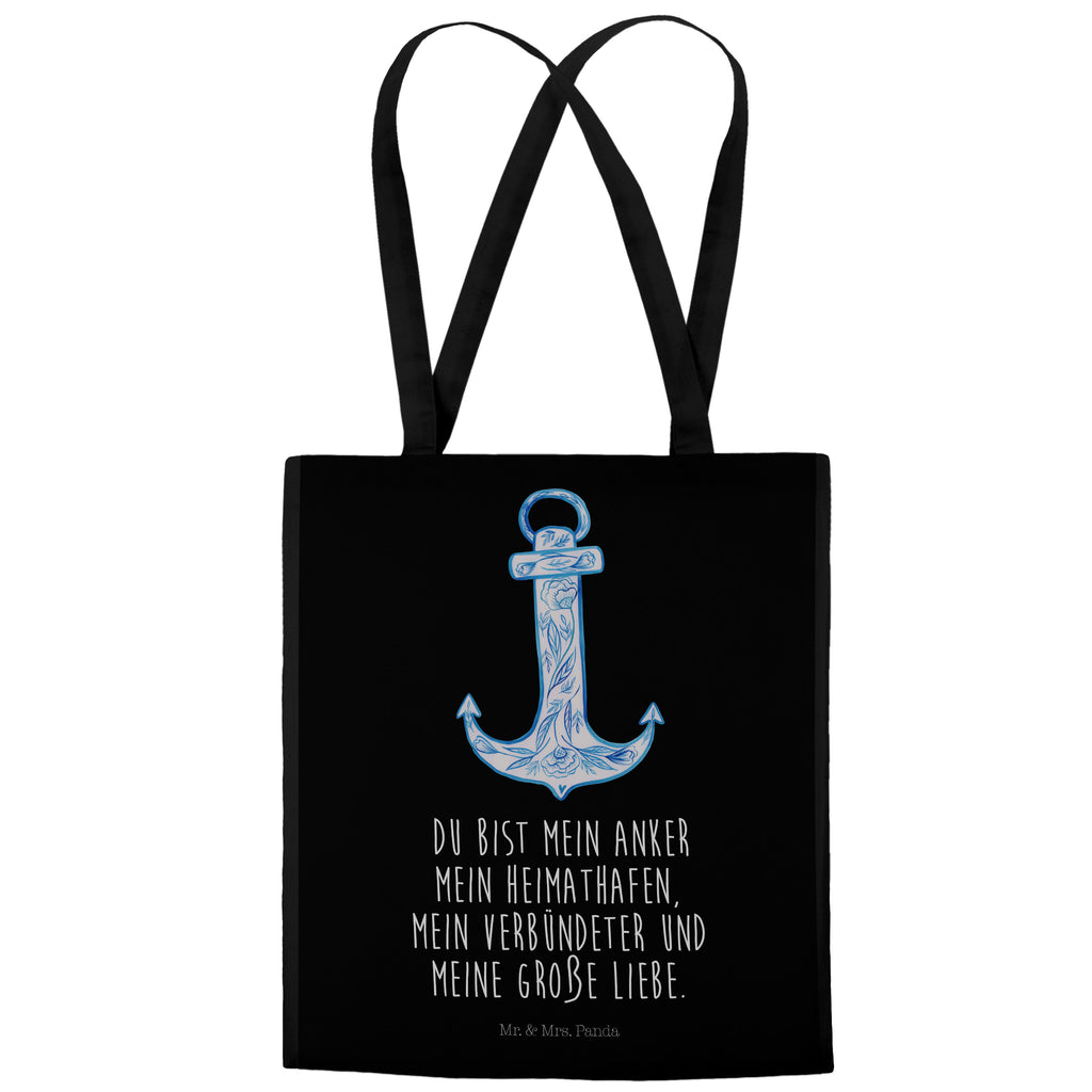 Tragetasche Anker Blau Beuteltasche, Beutel, Einkaufstasche, Jutebeutel, Stoffbeutel, Tiermotive, Gute Laune, lustige Sprüche, Tiere