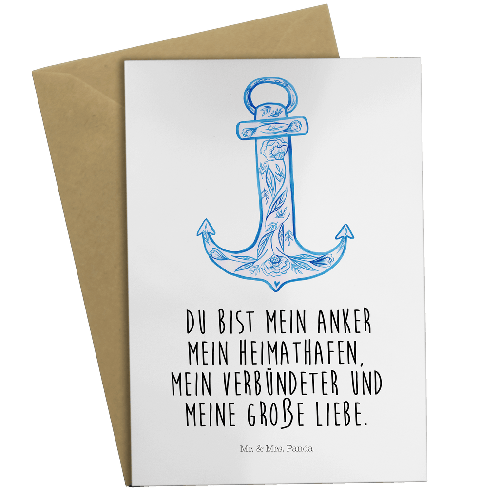 Grußkarte Anker Blau Klappkarte, Einladungskarte, Glückwunschkarte, Hochzeitskarte, Geburtstagskarte, Karte, Tiermotive, Gute Laune, lustige Sprüche, Tiere