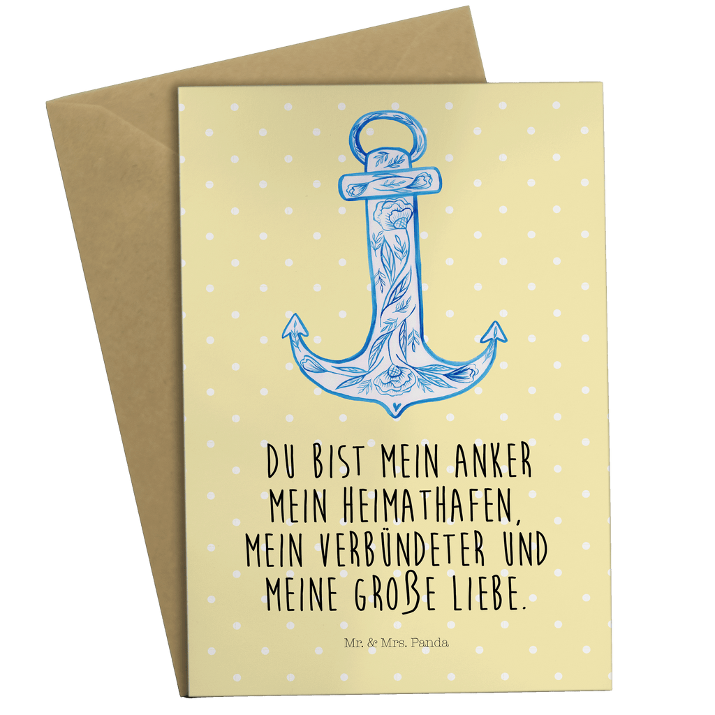 Grußkarte Anker Blau Klappkarte, Einladungskarte, Glückwunschkarte, Hochzeitskarte, Geburtstagskarte, Karte, Tiermotive, Gute Laune, lustige Sprüche, Tiere