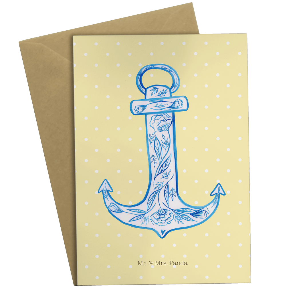 Grußkarte Anker Blau Klappkarte, Einladungskarte, Glückwunschkarte, Hochzeitskarte, Geburtstagskarte, Karte, Tiermotive, Gute Laune, lustige Sprüche, Tiere