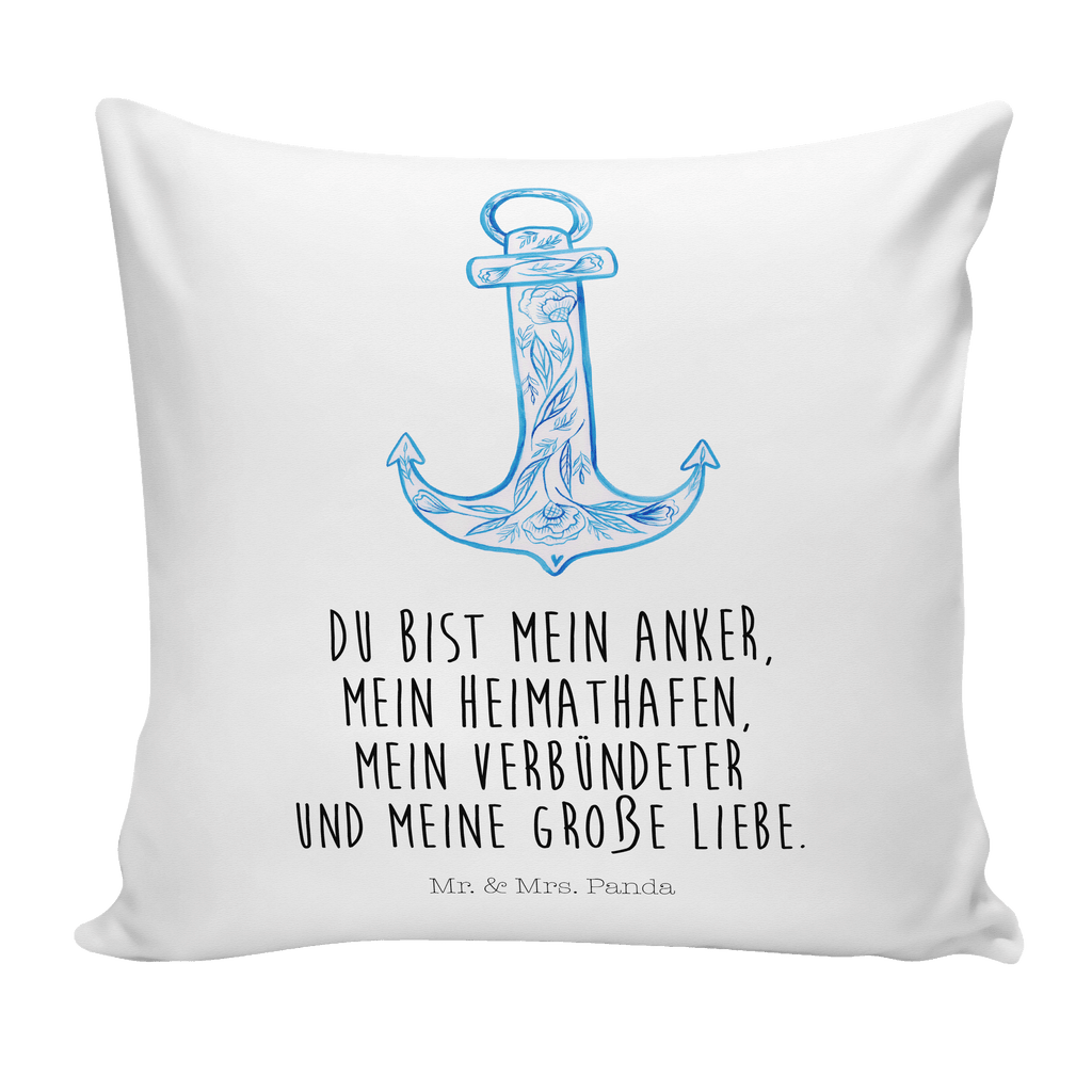 40x40 Kissen Anker Blau Kissenhülle, Kopfkissen, Sofakissen, Dekokissen, Motivkissen, Tiermotive, Gute Laune, lustige Sprüche, Tiere