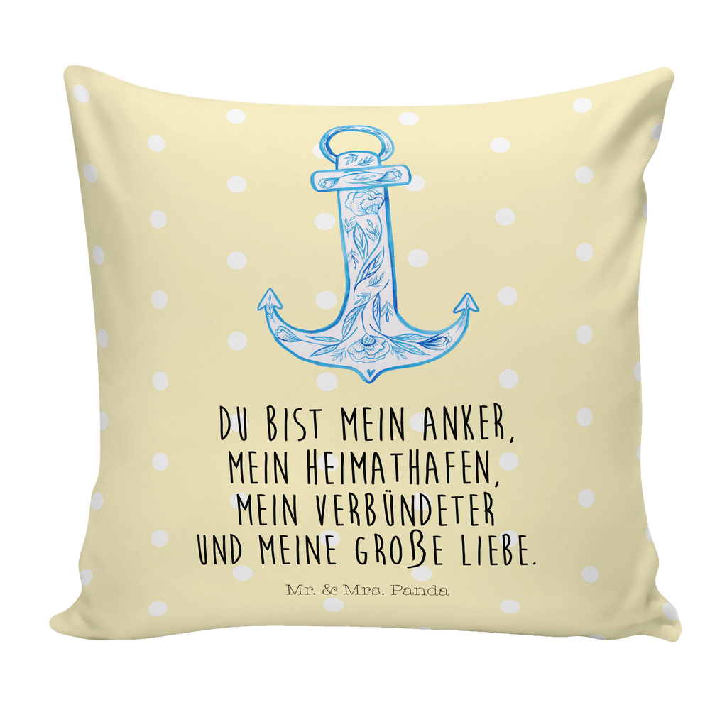 40x40 Kissen Anker Blau Kissenhülle, Kopfkissen, Sofakissen, Dekokissen, Motivkissen, Tiermotive, Gute Laune, lustige Sprüche, Tiere