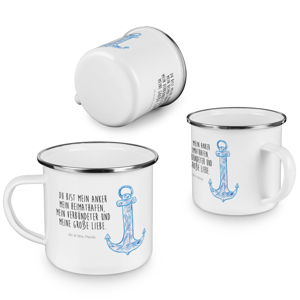 Camping Emaille Tasse Anker Blau Campingtasse, Trinkbecher, Metalltasse, Outdoor Tasse, Emaille Trinkbecher, Blechtasse Outdoor, Emaille Campingbecher, Edelstahl Trinkbecher, Metalltasse für Camping, Kaffee Blechtasse, Camping Tasse Metall, Tiermotive, Gute Laune, lustige Sprüche, Tiere
