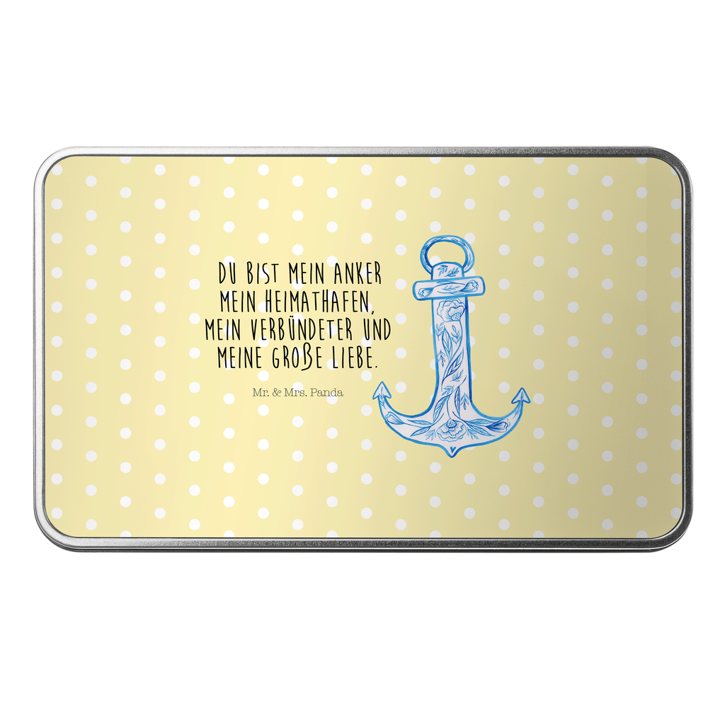 Metalldose rechteckig Anker Blau Blechdose, Metalldose, Blechbox, Container, Keksdose, Vorratsdose, Vorratsbox, Döschen, Versperbox, Vesperdose, Aufbewahrungsdose, Aufbewahrungsbox, Aluminiumdose, Dose, Tiermotive, Gute Laune, lustige Sprüche, Tiere