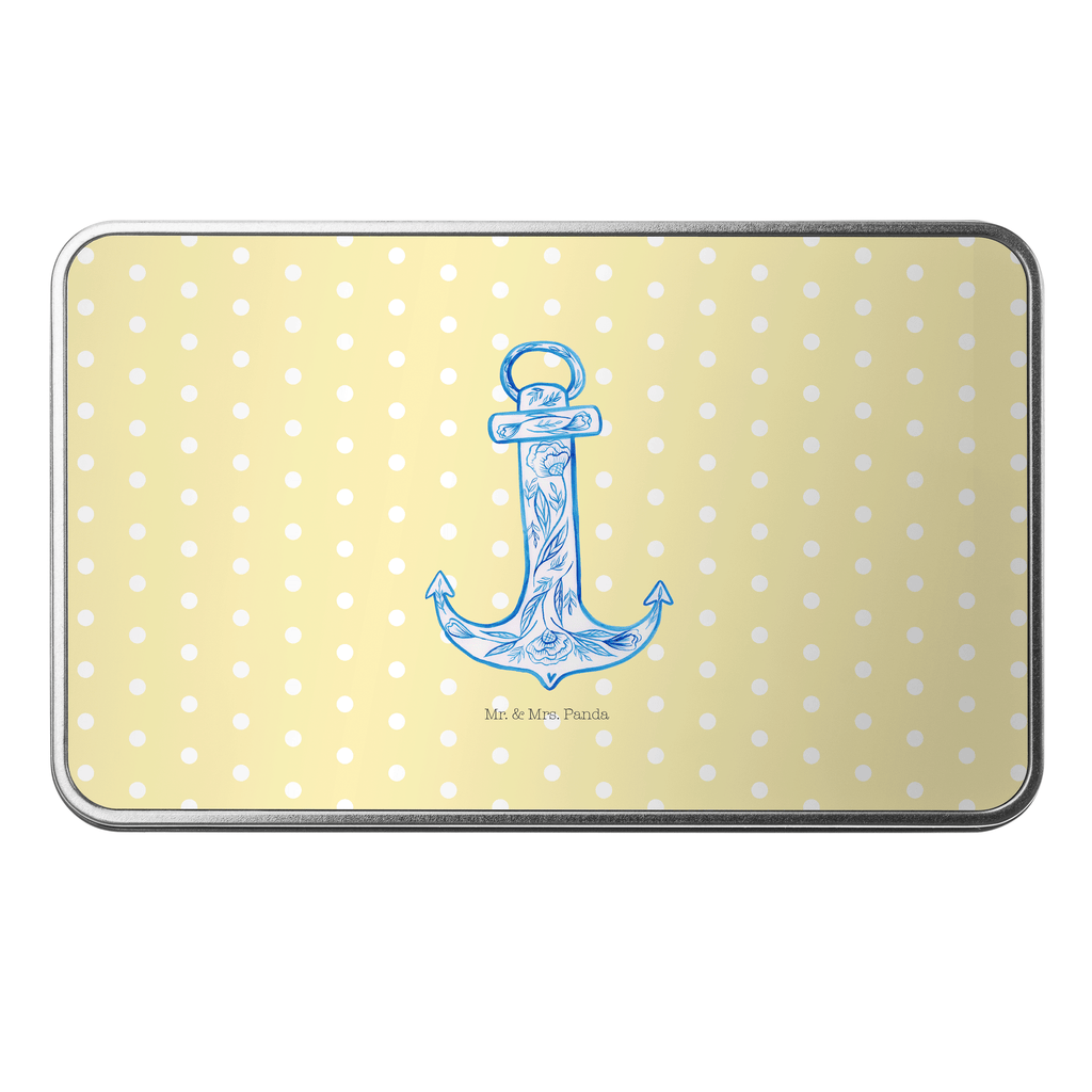 Metalldose rechteckig Anker Blau Blechdose, Metalldose, Blechbox, Container, Keksdose, Vorratsdose, Vorratsbox, Döschen, Versperbox, Vesperdose, Aufbewahrungsdose, Aufbewahrungsbox, Aluminiumdose, Dose, Tiermotive, Gute Laune, lustige Sprüche, Tiere