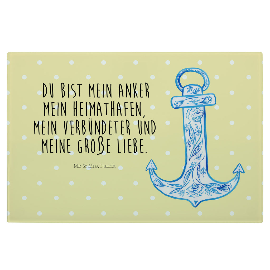 Medium Glas Schneidbrett Anker Blau Glasschneidebrett, Schneidebrett, süße Tiermotive, gute Laune, lustige Sprüche, Tiere