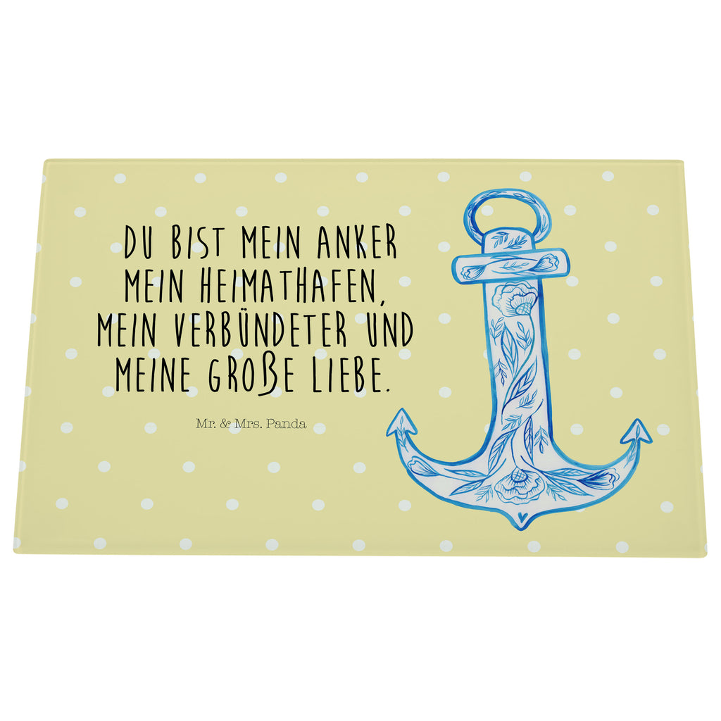 Medium Glas Schneidbrett Anker Blau Glasschneidebrett, Schneidebrett, süße Tiermotive, gute Laune, lustige Sprüche, Tiere
