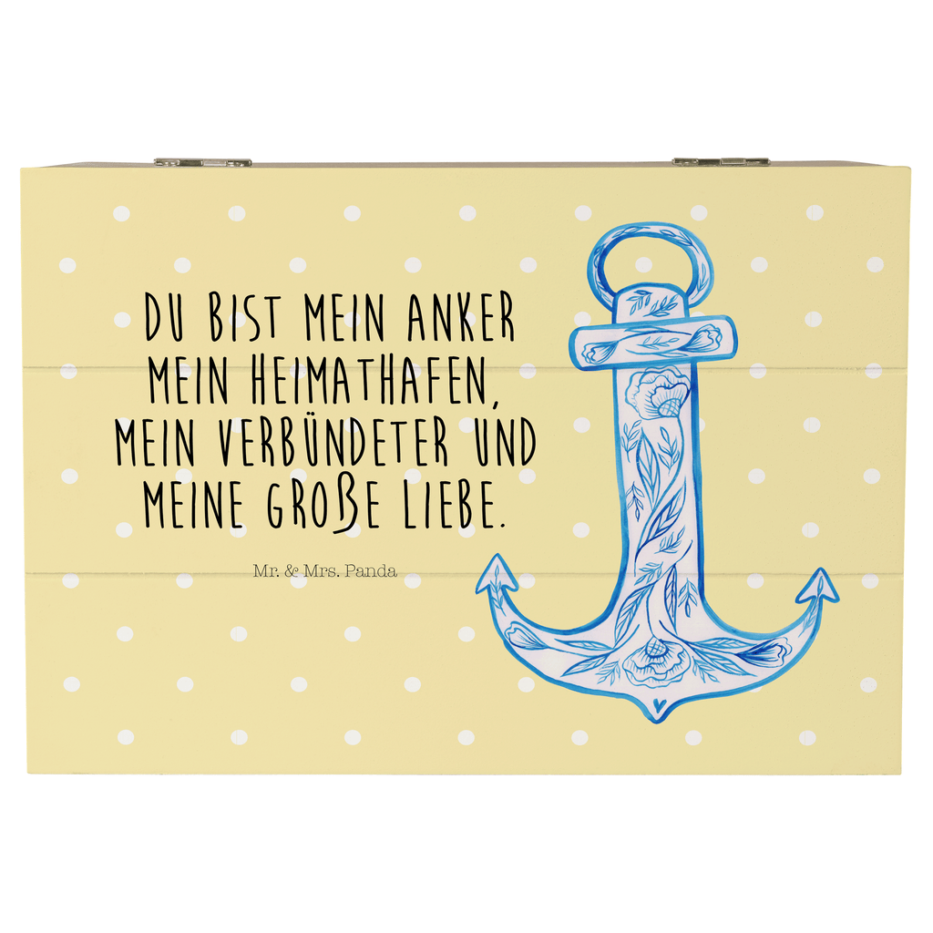 Holzkiste Anker Blau Holzkiste, Kiste, Schatzkiste, Truhe, Schatulle, XXL, Erinnerungsbox, Erinnerungskiste, Dekokiste, Aufbewahrungsbox, Tiermotive, Gute Laune, lustige Sprüche, Tiere