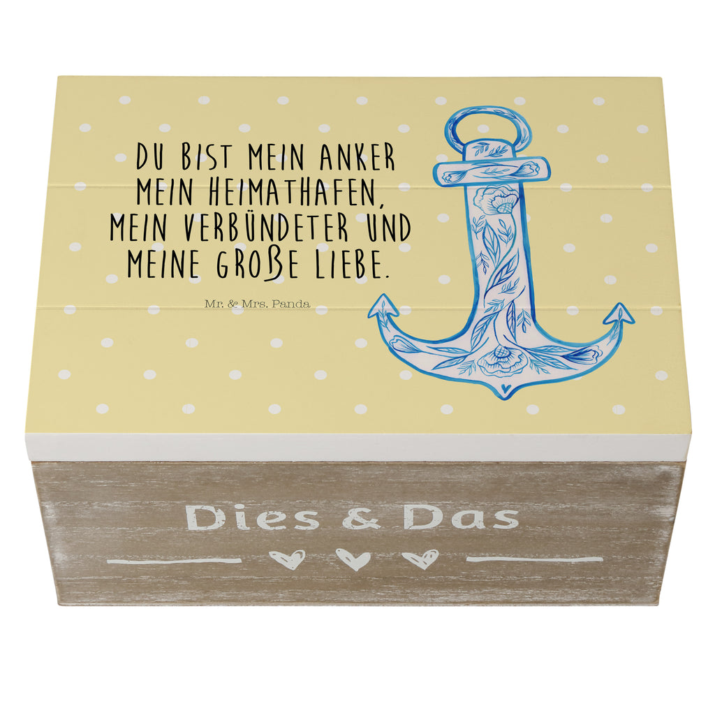 Holzkiste Anker Blau Holzkiste, Kiste, Schatzkiste, Truhe, Schatulle, XXL, Erinnerungsbox, Erinnerungskiste, Dekokiste, Aufbewahrungsbox, Tiermotive, Gute Laune, lustige Sprüche, Tiere