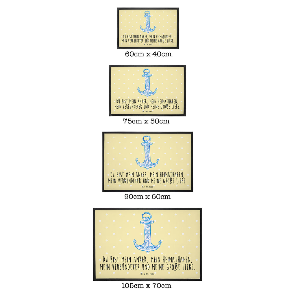 Fußmatte Anker Blau  Türvorleger, Schmutzmatte, Fußabtreter, Matte, Schmutzfänger, Fußabstreifer, Schmutzfangmatte, Türmatte, Motivfußmatte,  Haustürmatte, Vorleger  süße Tiermotive, gute Laune, lustige Sprüche, Tiere