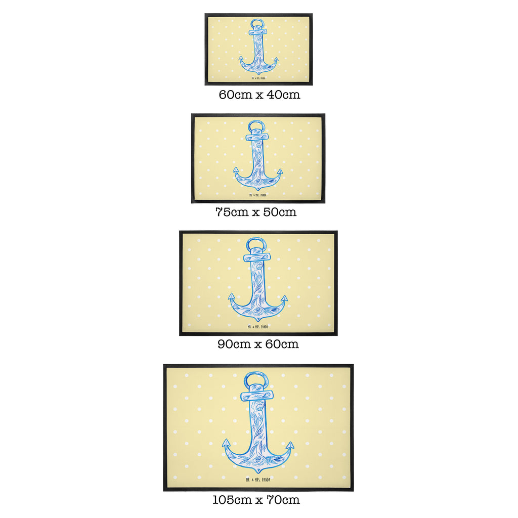 Fußmatte Anker Blau  Türvorleger, Schmutzmatte, Fußabtreter, Matte, Schmutzfänger, Fußabstreifer, Schmutzfangmatte, Türmatte, Motivfußmatte,  Haustürmatte, Vorleger  süße Tiermotive, gute Laune, lustige Sprüche, Tiere