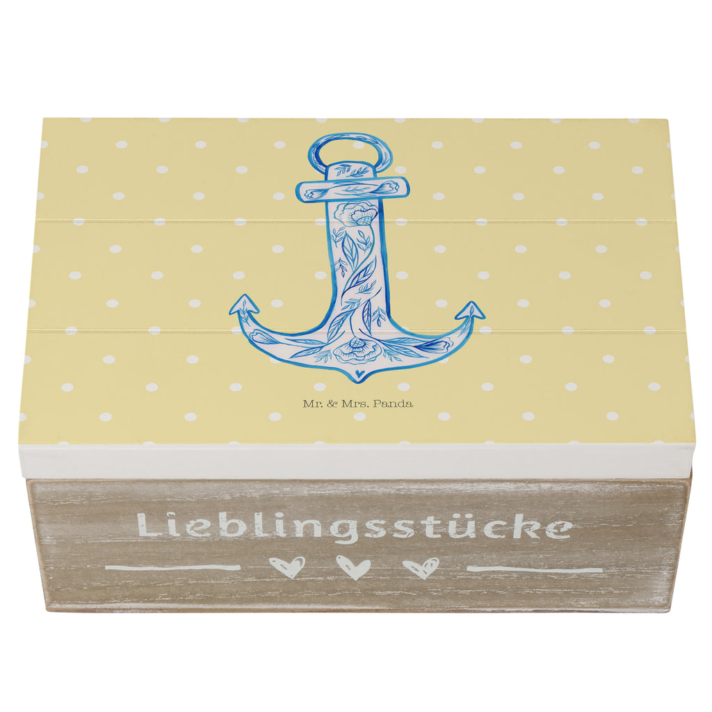 Holzkiste Anker Blau Holzkiste, Kiste, Schatzkiste, Truhe, Schatulle, XXL, Erinnerungsbox, Erinnerungskiste, Dekokiste, Aufbewahrungsbox, Tiermotive, Gute Laune, lustige Sprüche, Tiere