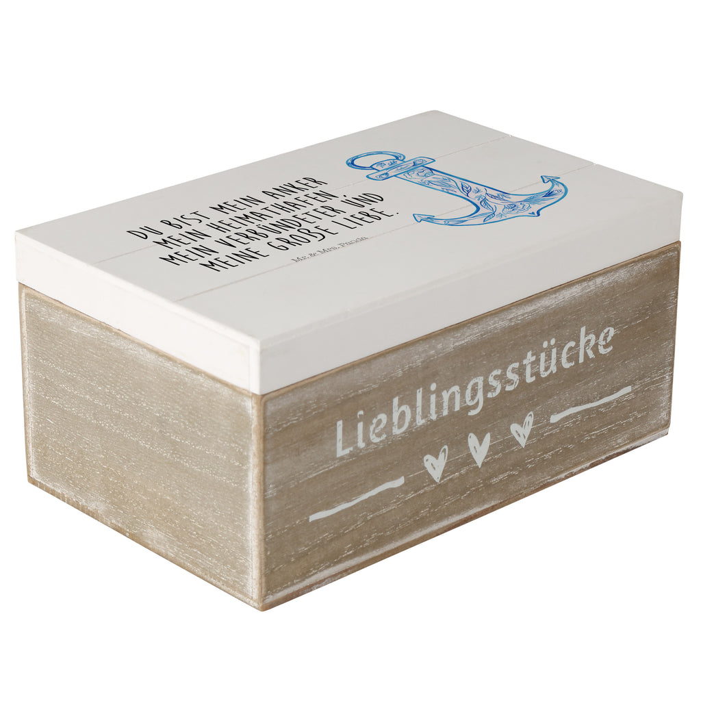 Holzkiste Anker Blau Holzkiste, Kiste, Schatzkiste, Truhe, Schatulle, XXL, Erinnerungsbox, Erinnerungskiste, Dekokiste, Aufbewahrungsbox, Tiermotive, Gute Laune, lustige Sprüche, Tiere