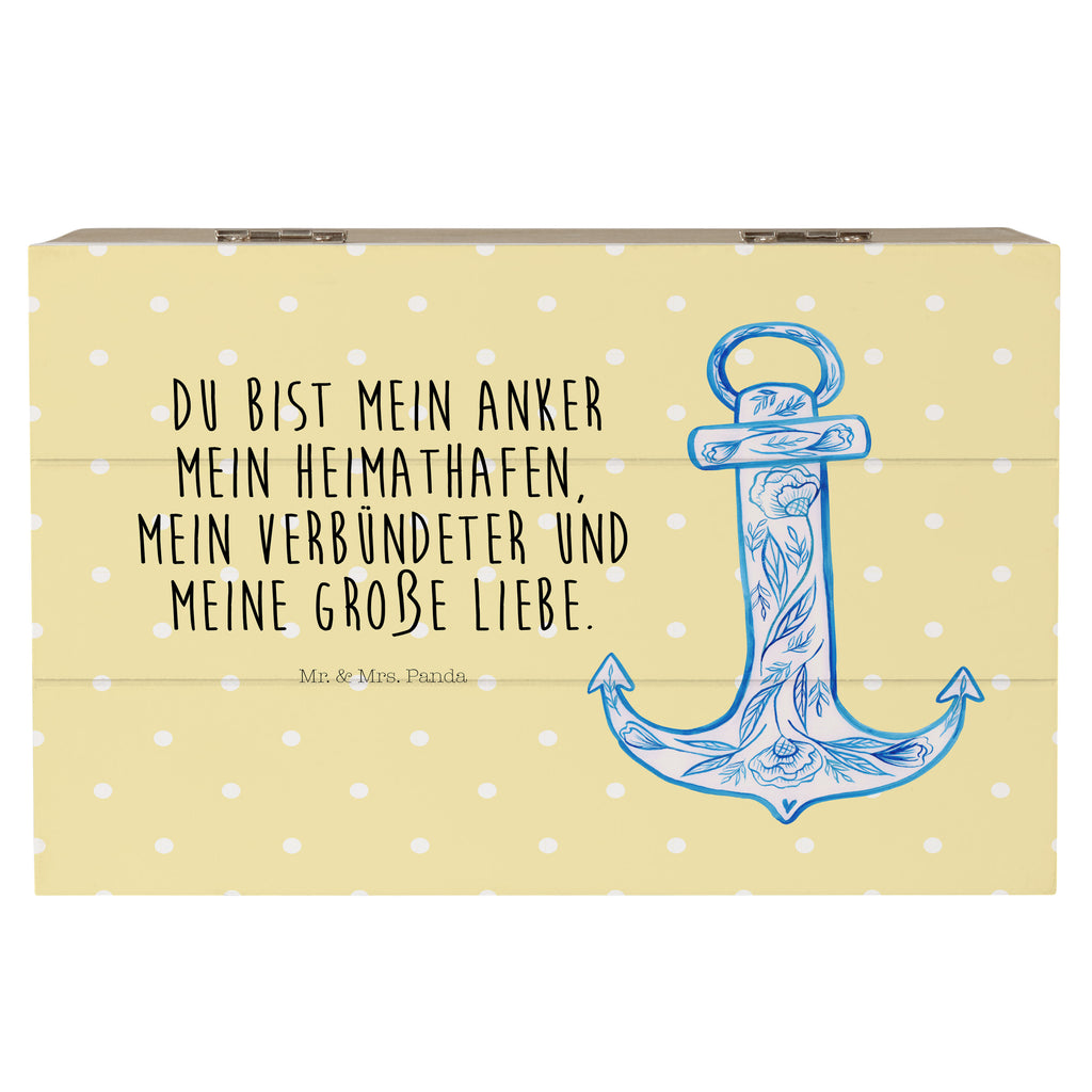 Holzkiste Anker Blau Holzkiste, Kiste, Schatzkiste, Truhe, Schatulle, XXL, Erinnerungsbox, Erinnerungskiste, Dekokiste, Aufbewahrungsbox, Tiermotive, Gute Laune, lustige Sprüche, Tiere
