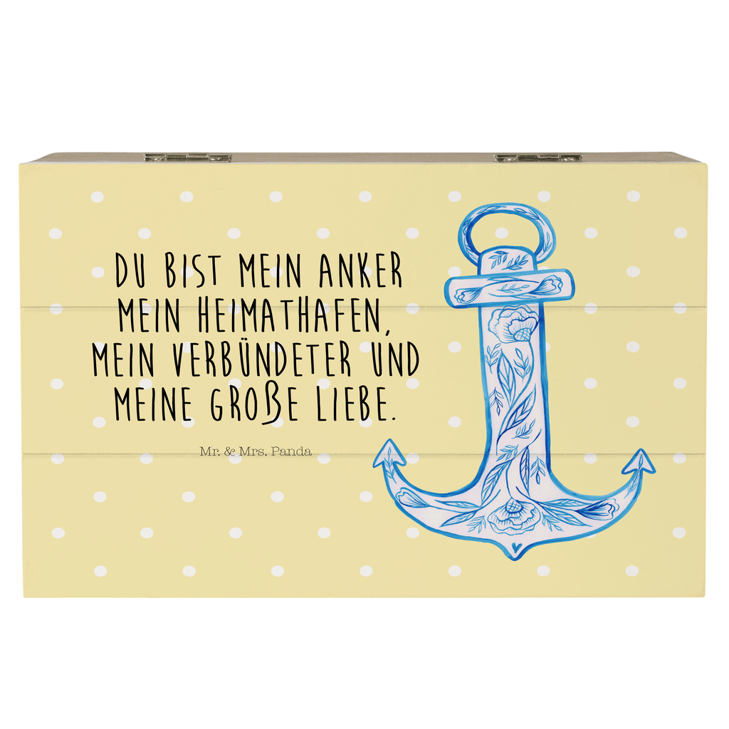 Holzkiste Anker Blau Holzkiste, Kiste, Schatzkiste, Truhe, Schatulle, XXL, Erinnerungsbox, Erinnerungskiste, Dekokiste, Aufbewahrungsbox, Tiermotive, Gute Laune, lustige Sprüche, Tiere