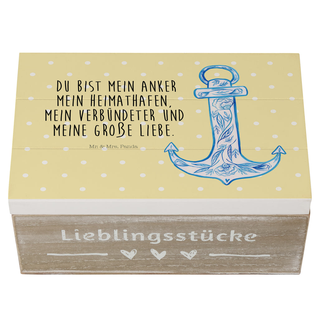 Holzkiste Anker Blau Holzkiste, Kiste, Schatzkiste, Truhe, Schatulle, XXL, Erinnerungsbox, Erinnerungskiste, Dekokiste, Aufbewahrungsbox, Tiermotive, Gute Laune, lustige Sprüche, Tiere