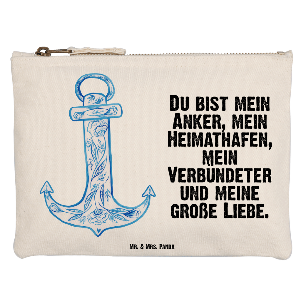 Schminktasche Anker Blau Schminktasche, Kosmetiktasche, Kosmetikbeutel, Stiftemäppchen, Etui, Federmappe, Makeup, XXL, Schminketui, Kosmetiketui, Schlamperetui, Tiermotive, Gute Laune, lustige Sprüche, Tiere