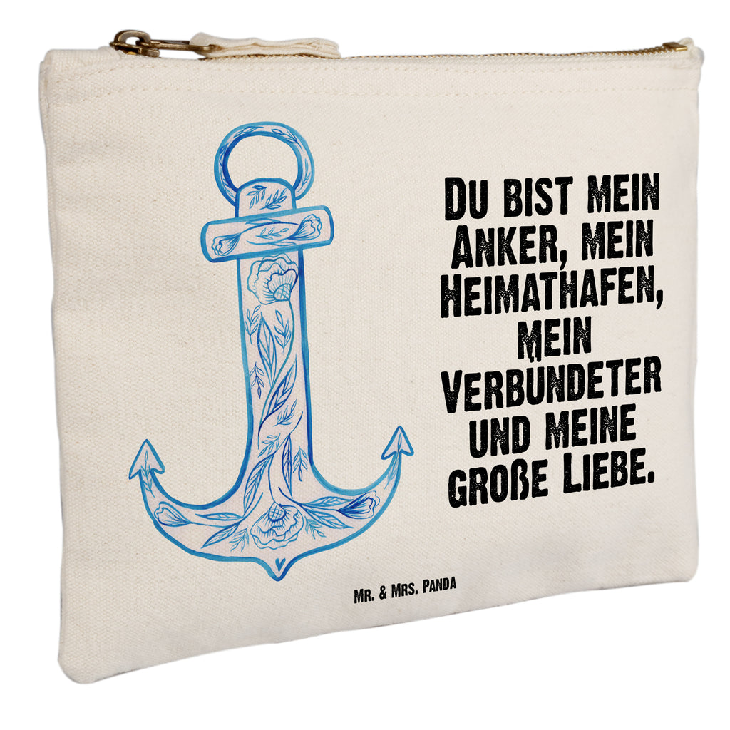 Schminktasche Anker Blau Schminktasche, Kosmetiktasche, Kosmetikbeutel, Stiftemäppchen, Etui, Federmappe, Makeup, XXL, Schminketui, Kosmetiketui, Schlamperetui, Tiermotive, Gute Laune, lustige Sprüche, Tiere