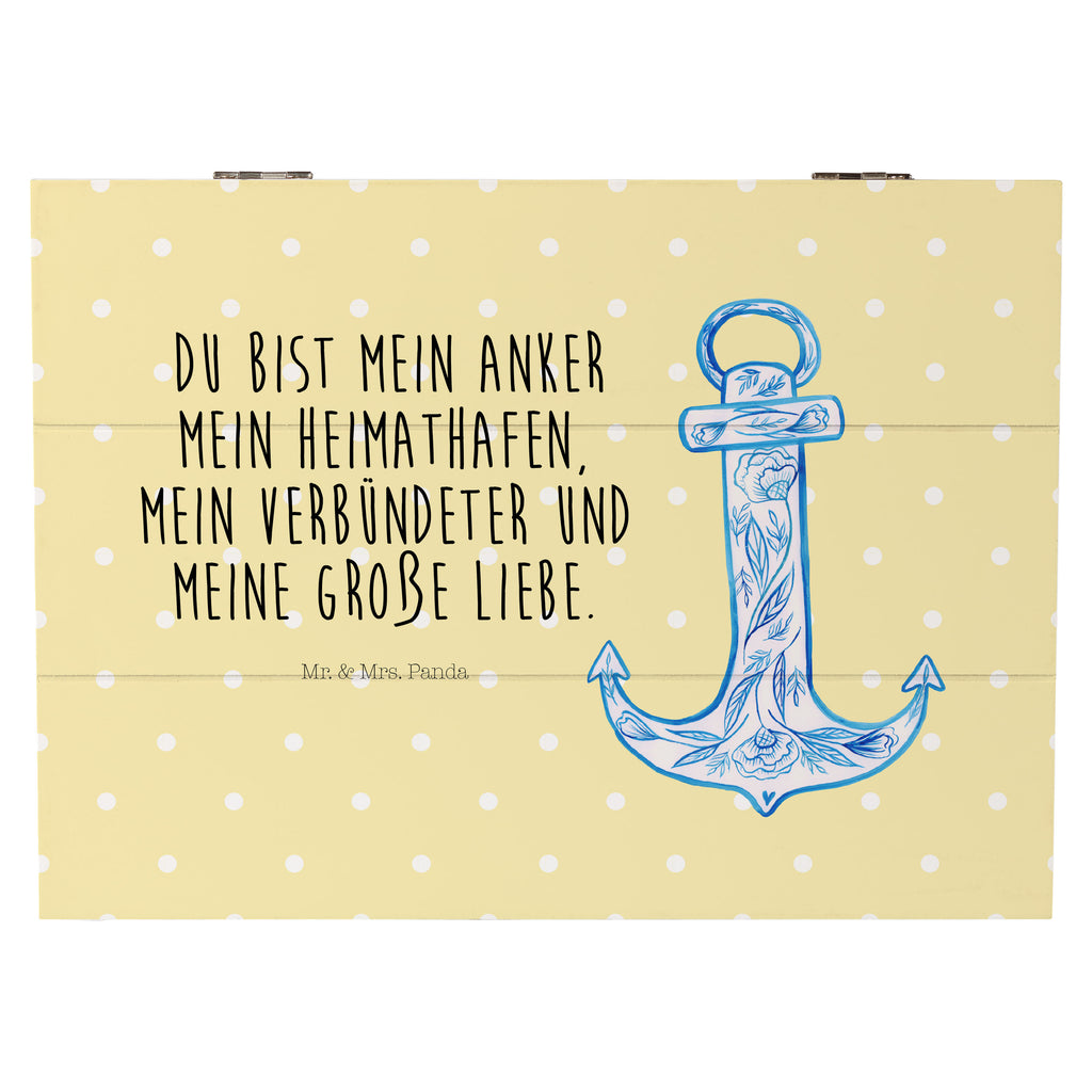 Holzkiste Anker Blau Holzkiste, Kiste, Schatzkiste, Truhe, Schatulle, XXL, Erinnerungsbox, Erinnerungskiste, Dekokiste, Aufbewahrungsbox, Tiermotive, Gute Laune, lustige Sprüche, Tiere