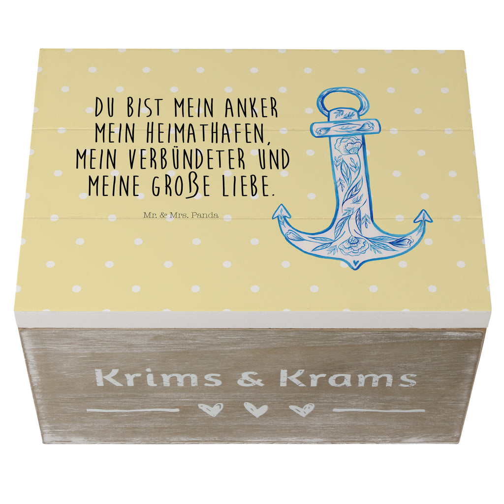 Holzkiste Anker Blau Holzkiste, Kiste, Schatzkiste, Truhe, Schatulle, XXL, Erinnerungsbox, Erinnerungskiste, Dekokiste, Aufbewahrungsbox, Tiermotive, Gute Laune, lustige Sprüche, Tiere