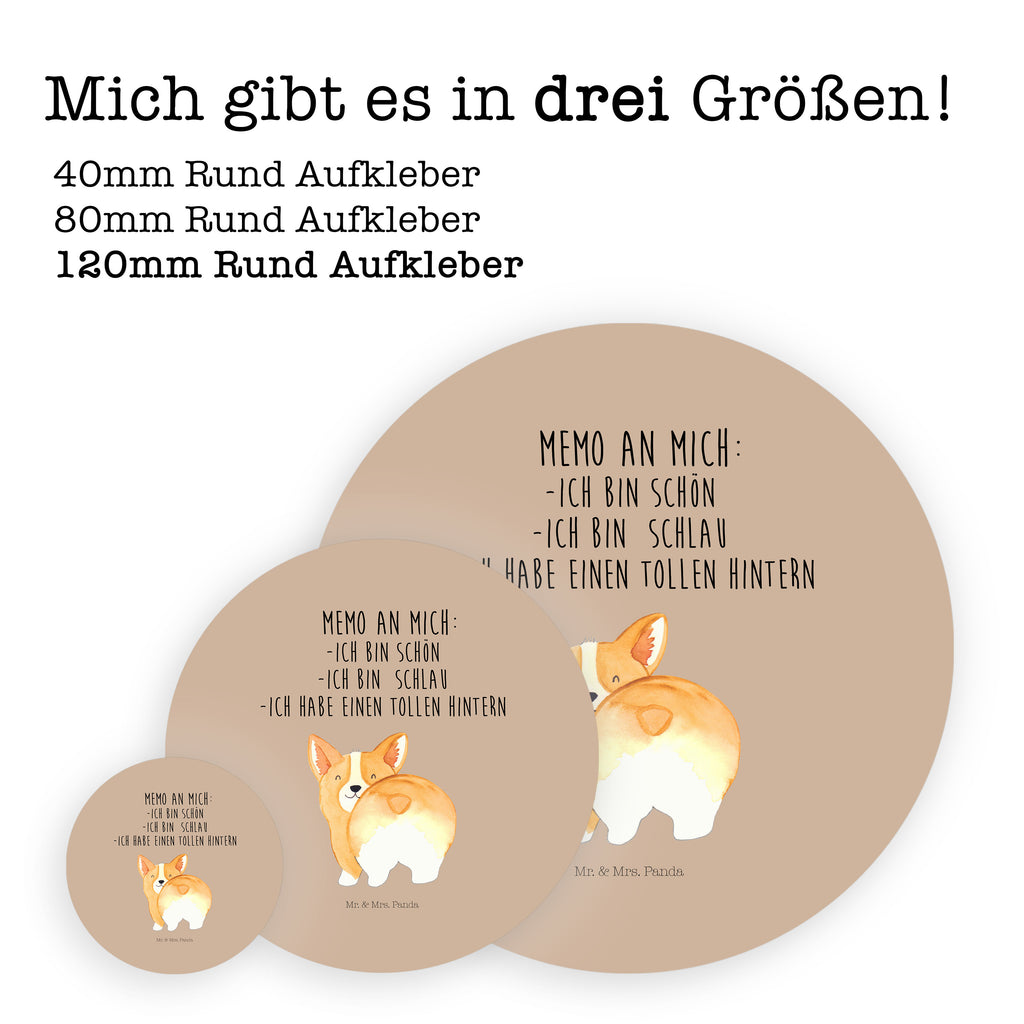 120mm Rund Aufkleber Corgie Po Sticker, Aufkleber, Etikett, Kinder, rund, Hund, Hundemotiv, Haustier, Hunderasse, Tierliebhaber, Hundebesitzer, Sprüche, Corgie, Hundeliebe, Motivation, Selbstliebe, Spruch