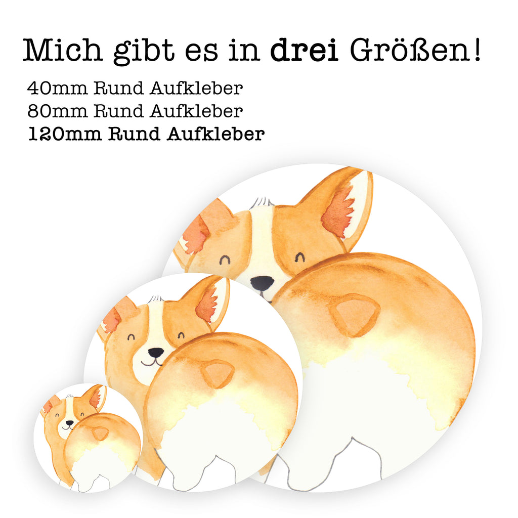 120mm Rund Aufkleber Corgie Po Sticker, Aufkleber, Etikett, Kinder, rund, Hund, Hundemotiv, Haustier, Hunderasse, Tierliebhaber, Hundebesitzer, Sprüche, Corgie, Hundeliebe, Motivation, Selbstliebe, Spruch