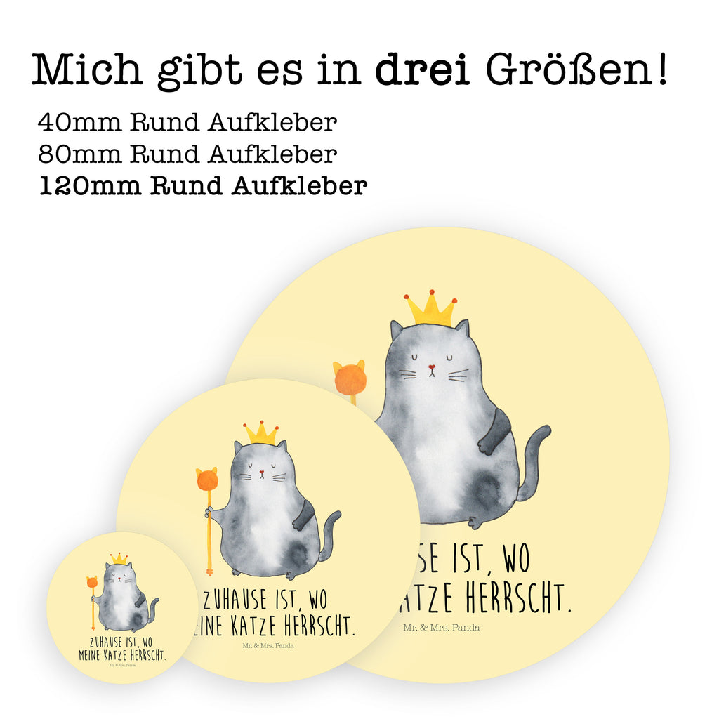120mm Rund Aufkleber Katzen Koenig Sticker, Aufkleber, Etikett, Kinder, rund, Katze, Katzenmotiv, Katzenfan, Katzendeko, Katzenfreund, Katzenliebhaber, Katzenprodukte, Katzenartikel, Katzenaccessoires, Katzensouvenirs, Katzenliebhaberprodukte, Katzenmotive, Katzen, Kater, Mietze, Cat, Cats, Katzenhalter, Katzenbesitzerin, Haustier, König, Königin, Queen, Familie, Mietzhaus, Wohnung, erste eigenen Wohnung, Umzug, Einzug