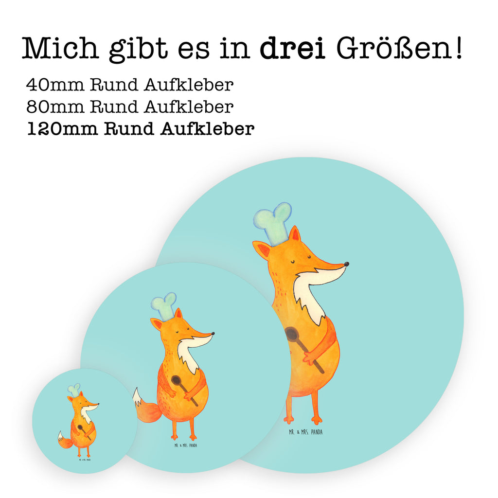 120mm Rund Aufkleber Fuchs Koch Sticker, Aufkleber, Etikett, Kinder, rund, Fuchs, Füchse, Koch Geschenk, Küche Spruch, Küche Deko, Köche, Bäcker, Party Spruch, Spruch lustig, witzig