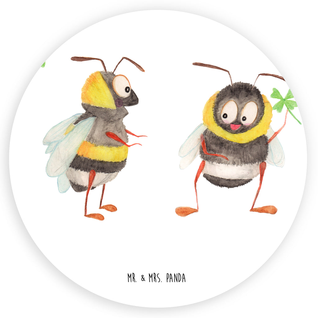 120mm Rund Aufkleber Hummeln mit Kleeblatt Sticker, Aufkleber, Etikett, Kinder, rund, Tiermotive, Gute Laune, lustige Sprüche, Tiere, Hummel, Biene, Spruch positiv, Biene Deko, Spruch schön, glücklich sein, glücklich werden, Spruch fröhlich