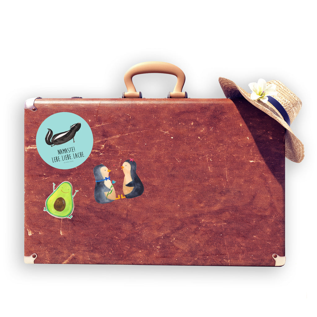 40mm Rund Aufkleber Stinktier Yoga Sticker, Aufkleber, Etikett, Kinder, rund, Stinktier, Skunk, Wildtier, Raubtier, Stinker, Stinki, Yoga, Namaste, Lebe, Liebe, Lache