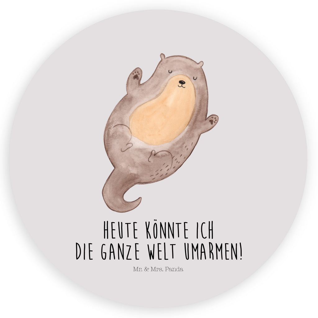 120mm Rund Aufkleber Otter Umarmen Sticker, Aufkleber, Etikett, Kinder, rund, Otter, Fischotter, Seeotter, Otter Seeotter See Otter