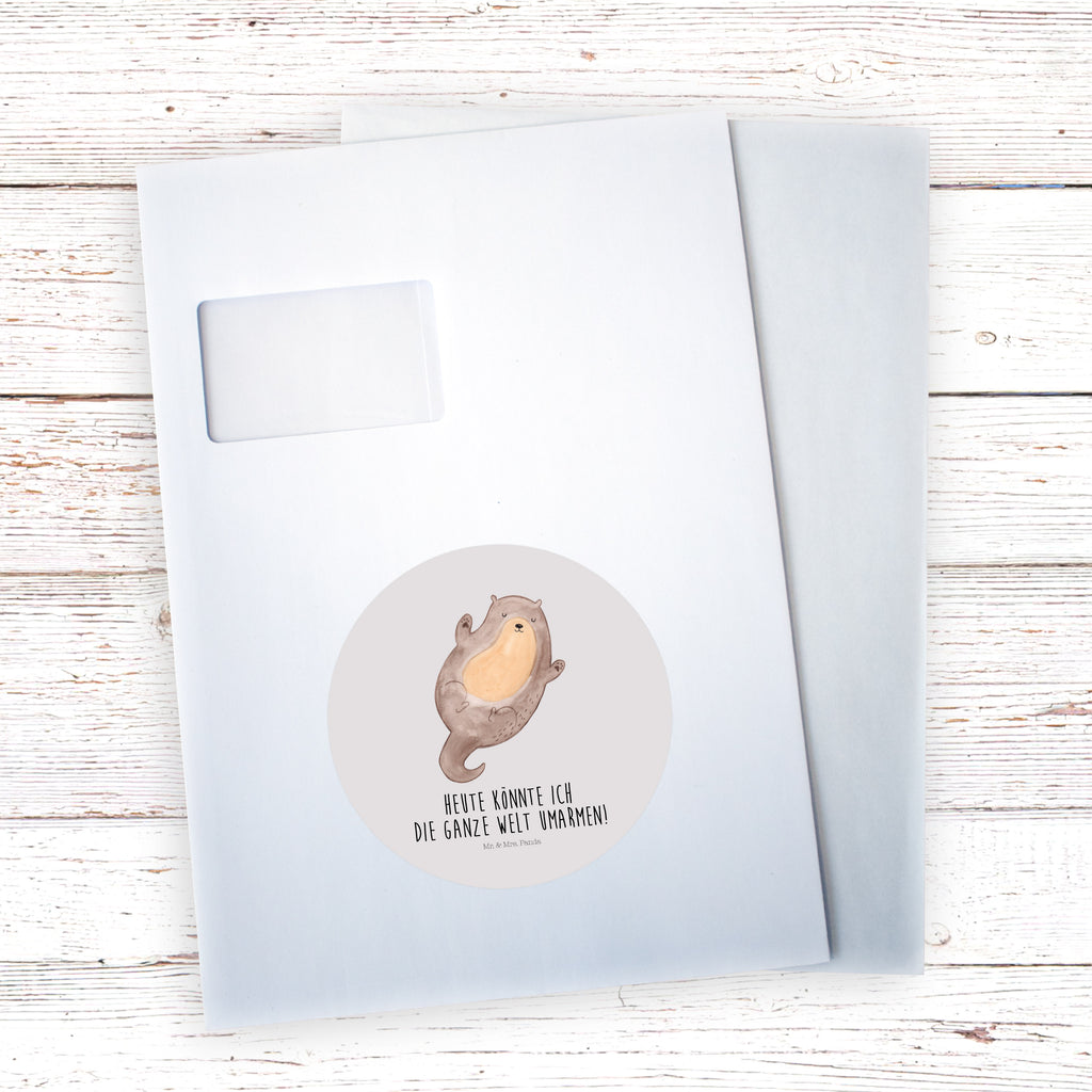 120mm Rund Aufkleber Otter Umarmen Sticker, Aufkleber, Etikett, Kinder, rund, Otter, Fischotter, Seeotter, Otter Seeotter See Otter