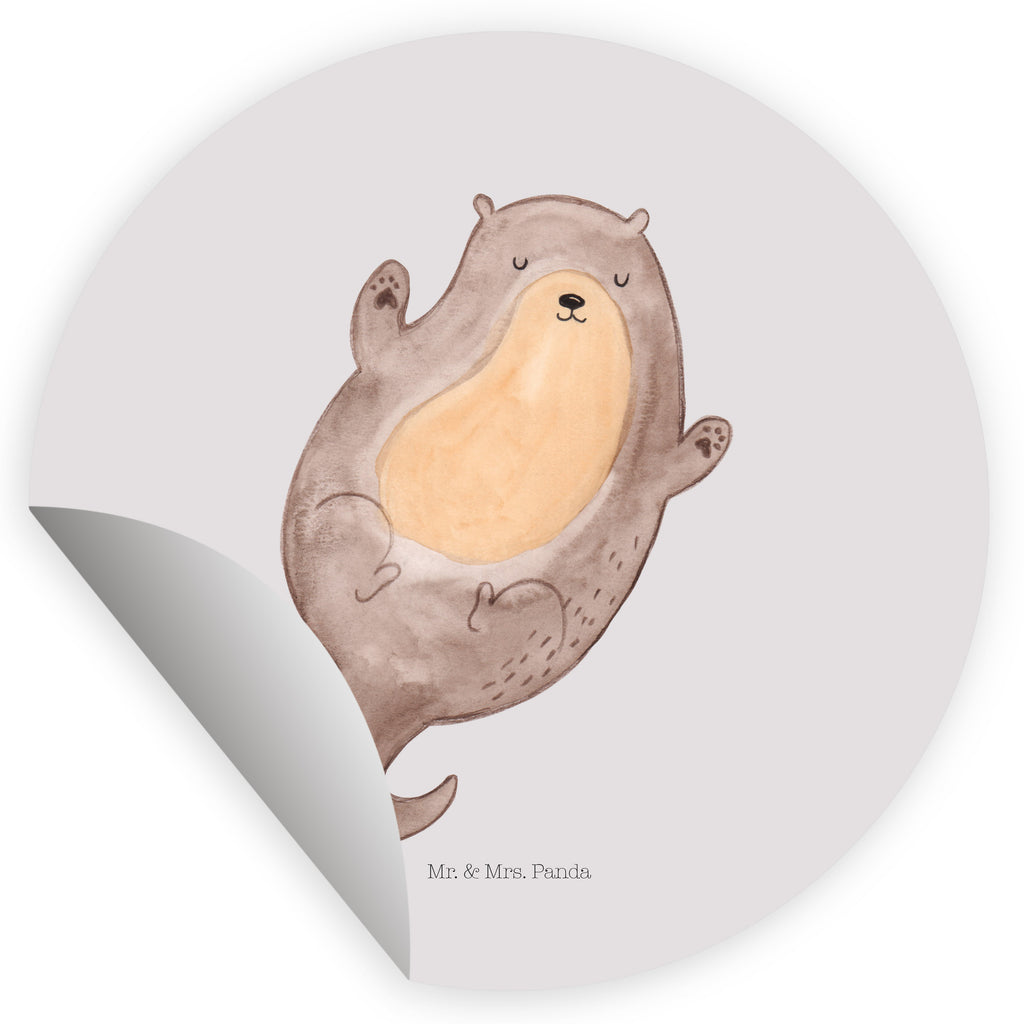 120mm Rund Aufkleber Otter Umarmen Sticker, Aufkleber, Etikett, Kinder, rund, Otter, Fischotter, Seeotter, Otter Seeotter See Otter
