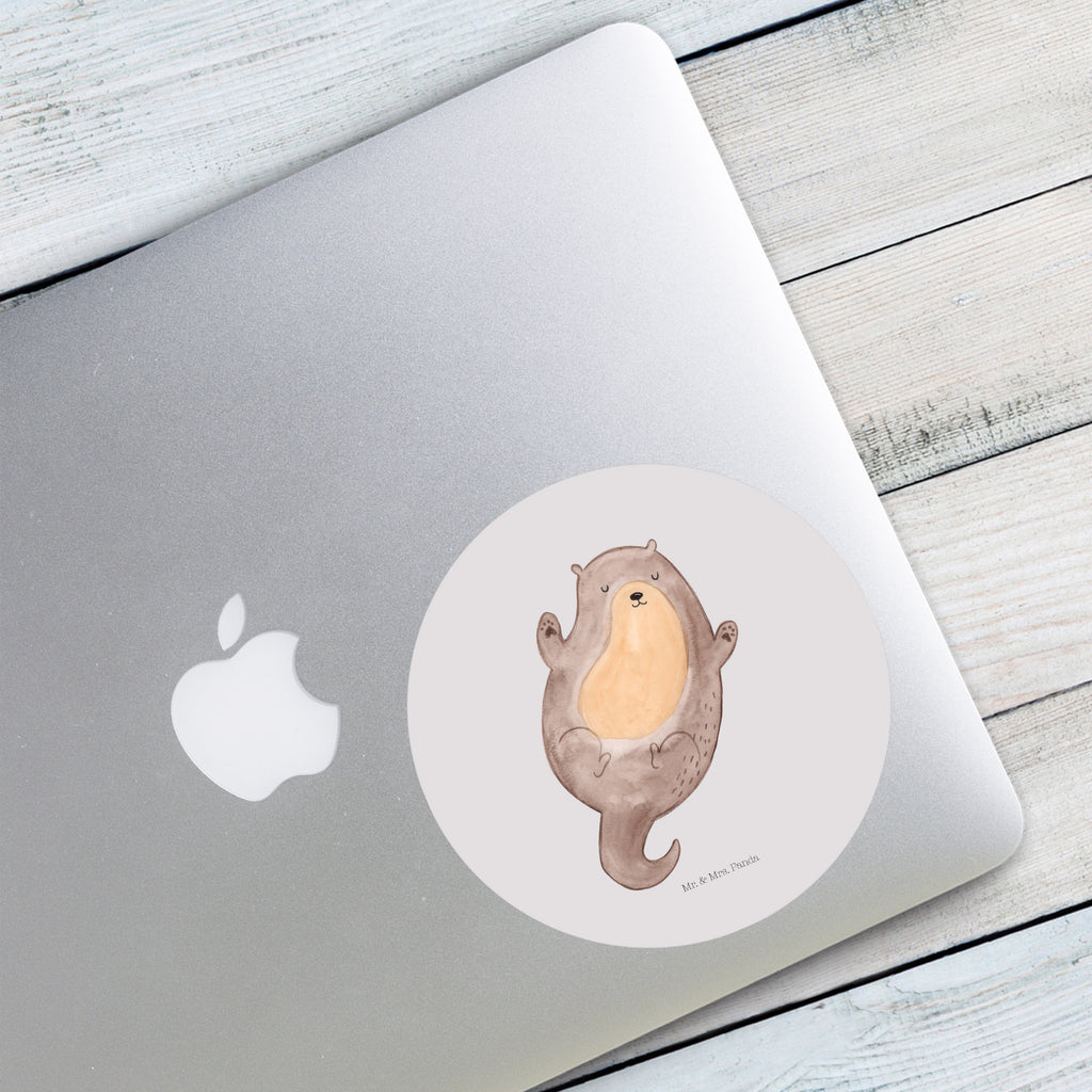 120mm Rund Aufkleber Otter Umarmen Sticker, Aufkleber, Etikett, Kinder, rund, Otter, Fischotter, Seeotter, Otter Seeotter See Otter