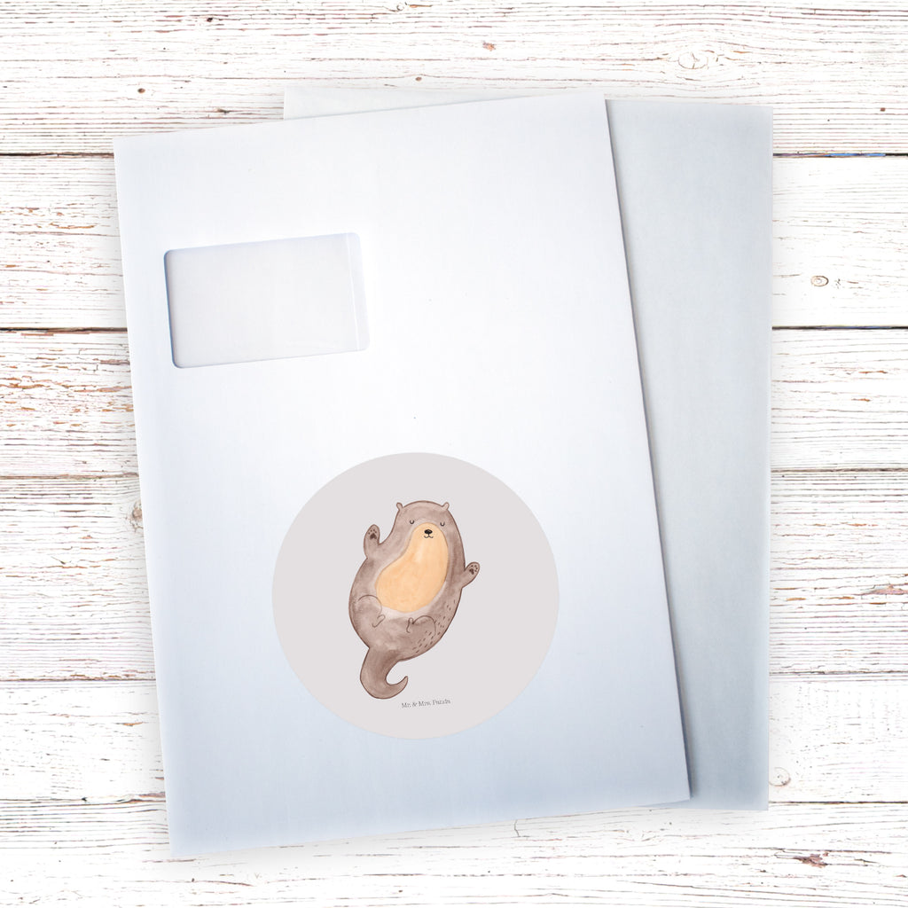 120mm Rund Aufkleber Otter Umarmen Sticker, Aufkleber, Etikett, Kinder, rund, Otter, Fischotter, Seeotter, Otter Seeotter See Otter