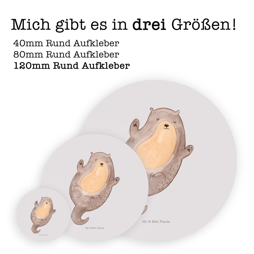 120mm Rund Aufkleber Otter Umarmen Sticker, Aufkleber, Etikett, Kinder, rund, Otter, Fischotter, Seeotter, Otter Seeotter See Otter