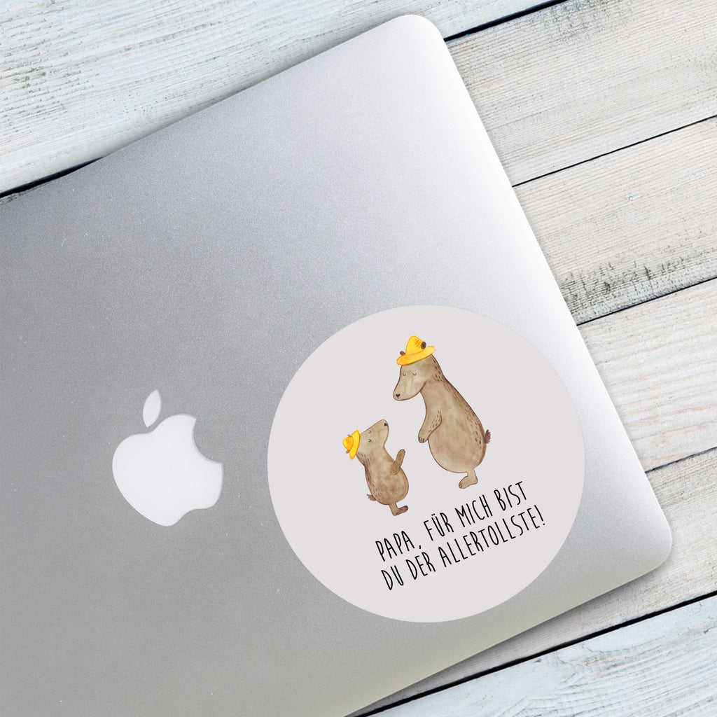 120mm Rund Aufkleber Bären mit Hut Sticker, Aufkleber, Etikett, Kinder, rund, Familie, Vatertag, Muttertag, Bruder, Schwester, Mama, Papa, Oma, Opa, Bär, Bären, Vater, Papi, Paps, Dad, Daddy, Lieblingsmensch, Sohn, Söhne, Kind, Vater-Sohn, Family, Vorbild