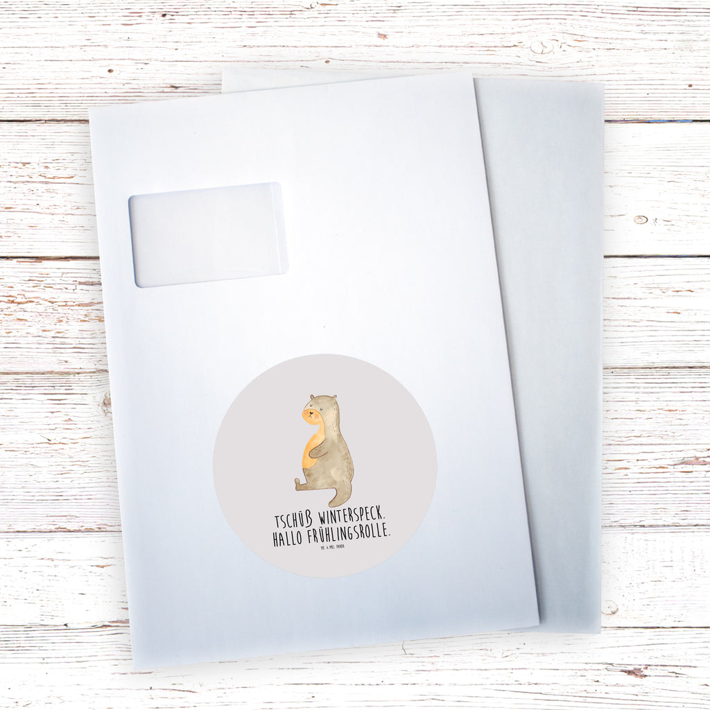 120mm Rund Aufkleber Otter Bauch Sticker, Aufkleber, Etikett, Kinder, rund, Otter, Fischotter, Seeotter, Otter Seeotter See Otter